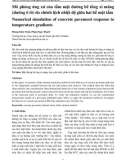Mô phỏng ứng xử của tấm mặt đường bê tông xi măng (đường ô tô) do chênh lệch nhiệt độ giữa hai bề mặt tấm