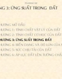 Bài giảng môn Cơ học đất - Chương 3: Ứng suất trong đất