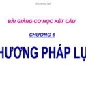 Bài giảng môn Cơ học kết cấu: Chương 6