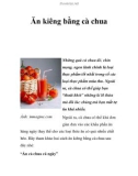 Ăn kiêng bằng cà chua