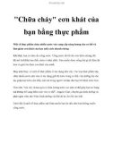 Chữa cháy cơn khát của bạn bằng thực phẩm