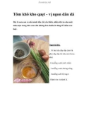 Tôm khô kho quẹt - vị ngon dân dã