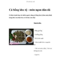 Cá bống kho tộ - món ngon dân dã