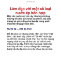 Làm đẹp với một số loại nước ép hỗn hợp