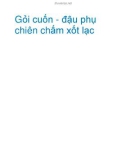 Gỏi cuốn - đậu phụ chiên chấm xốt lạc