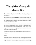 Thực phẩm bổ sung sắt cho mẹ bầu