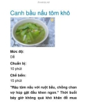 Canh bầu nấu tôm khô