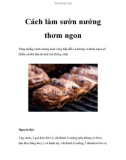 Cách làm sườn nướng thơm ngon