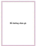 Bổ dưỡng cháo gà