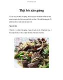 Thịt bò xào gừng