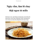 Ngày rằm, làm bì chay thật ngon từ miến