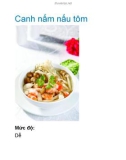 Canh nấm nấu tôm