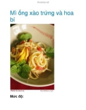 Mì ống xào trứng và hoa bí