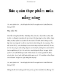 Bảo quản thực phẩm mùa nắng nóng