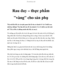 Rau đay – thực phẩm vàng cho sản phụ