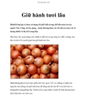 Giữ hành tươi lâu