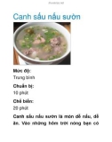 Canh sấu nấu sườn