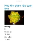 Hoa kim châm nấu canh tôm