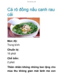 Cá rô đồng nấu canh rau cải