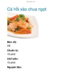 Cá hồi xào chua ngọt