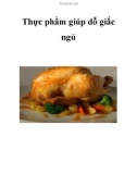 Thực phẩm giúp dỗ giấc ngủ