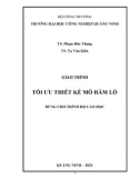 Giáo trình Tối ưu thiết kế mỏ hầm lò: Phần 1 - Trường ĐH Công nghiệp Quảng Ninh