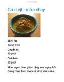 Cà ri vịt - món chay