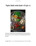 Ngừa bệnh mùa lạnh với gia vị