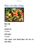 Rau củ xào chay