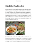 Bún Riêu Cua Rau Rút