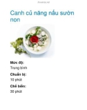 Canh củ năng nấu sườn non