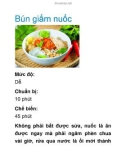 Bún giấm nuốc