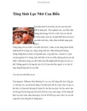 Tăng Sinh Lực Nhờ Cua Biển