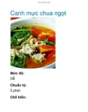 Canh mực chua ngọt