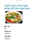 Canh mực chua ngọt nóng hổi cho mùa lạnh