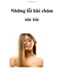 Những lỗi khi chăm sóc tóc