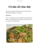 Cà tím sốt tôm thịt