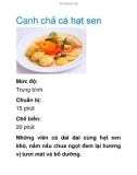 Canh chả cá hạt sen