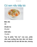 Củ sen nấu bắp bò