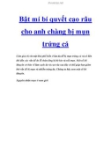 Bật mí bí quyết cạo râu cho anh chàng bị mụn trứng cá