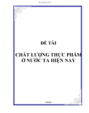 Đề tài chất lượng thực phẩm