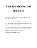 Cách làm bánh bèo Huế chính hiệu