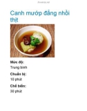 Canh mướp đắng nhồi thịt