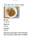 Thịt gà xào chua ngọt