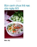 Bún canh chua thịt nạc cho ngày 8/3