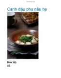 Canh đậu phụ nấu hẹ