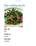 Rau muống xào bò