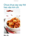 Chua chua cay cay thịt heo xào kim chi