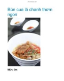 Bún cua lá chanh thơm ngon