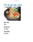 Phi lê gà nấu nấm